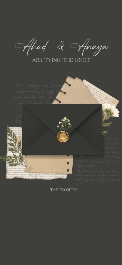 Design-01 closed wedding invitation preview